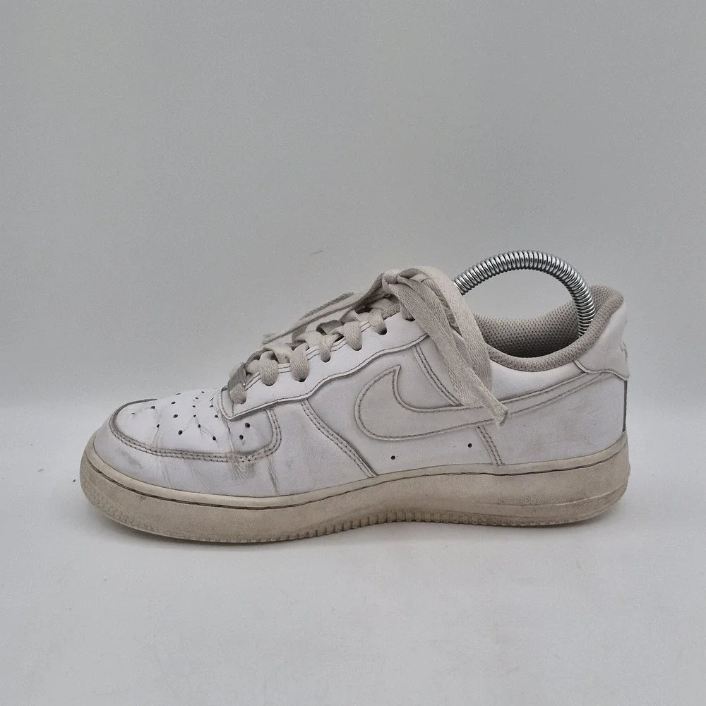 Nike Air Force 1 Shoes Womens Size 8 White Leather Low Top Sneakers DD8959-100